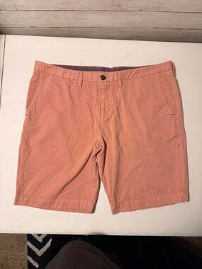 Tommy Bahama Men's Size 40 Peach Pima Cotton Modal Flat Front Chino Shorts